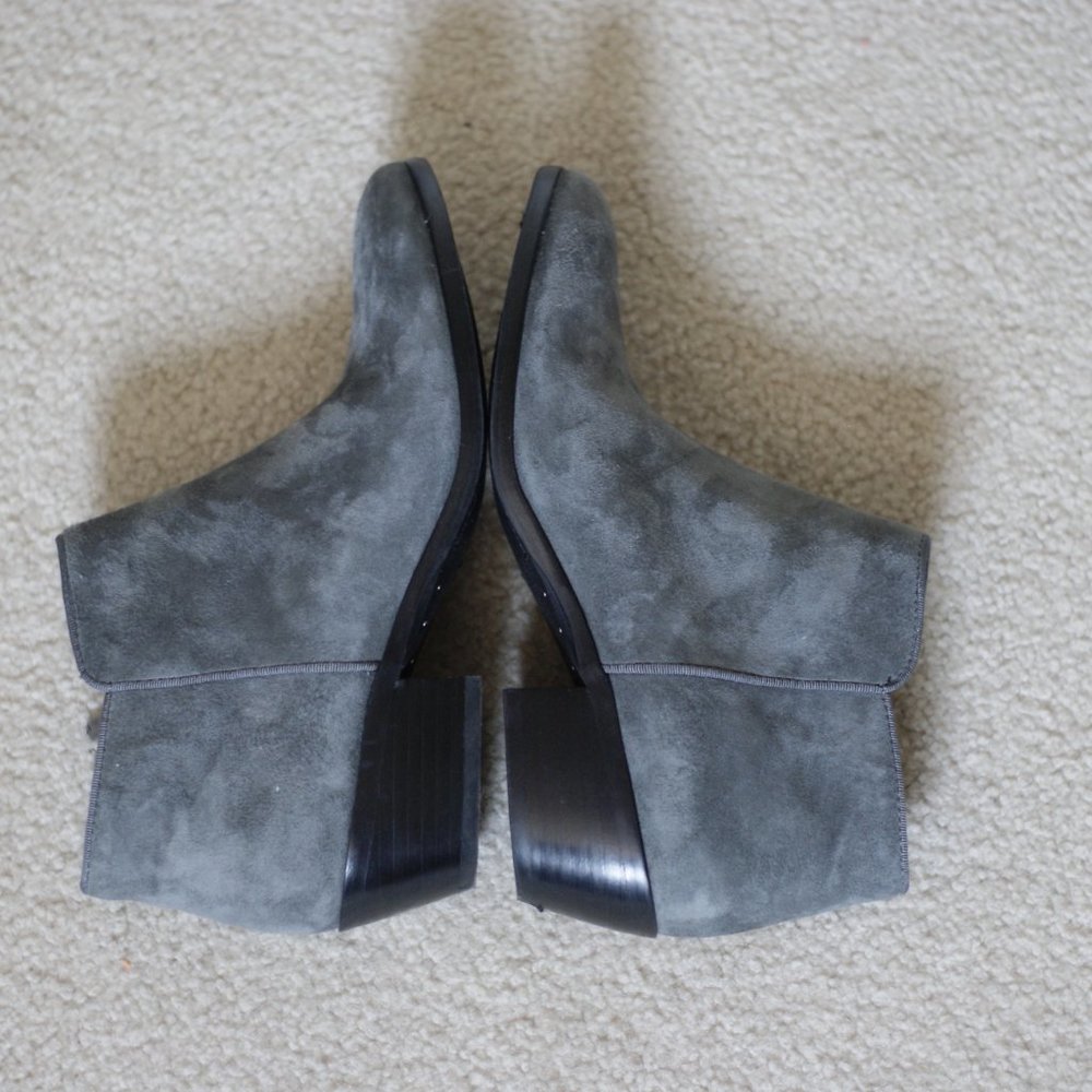 Sam Edelman Petty Suede Ankle Booties Black Heel 7